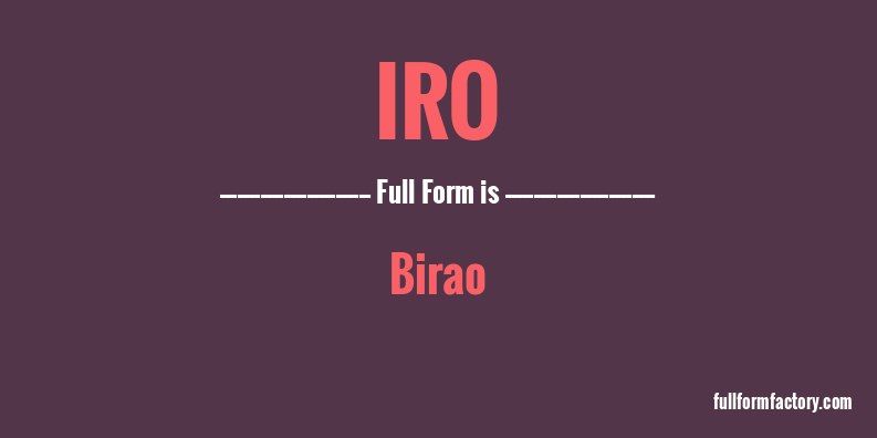 iro-full-form