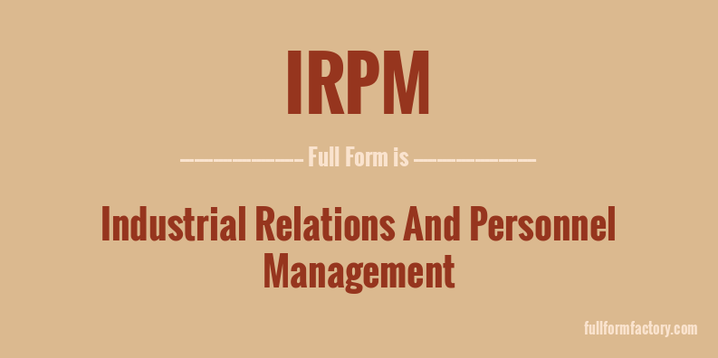 irpm-full-form
