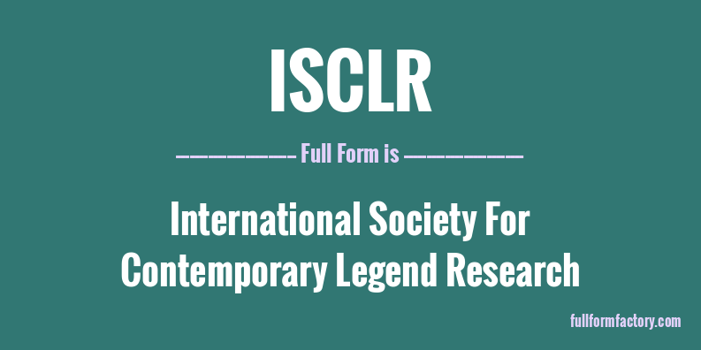 isclr-full-form