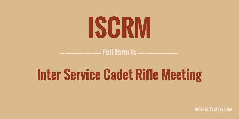 iscrm-full-form