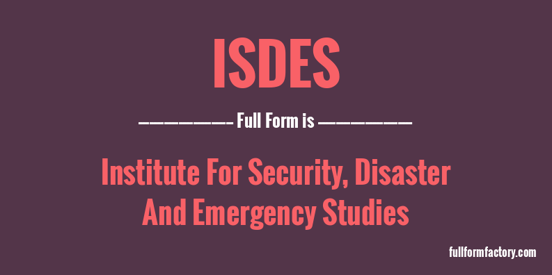 isdes-full-form