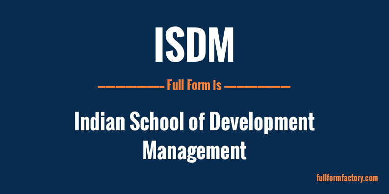 isdm-full-form
