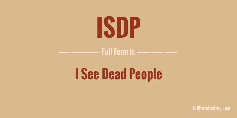 isdp-full-form