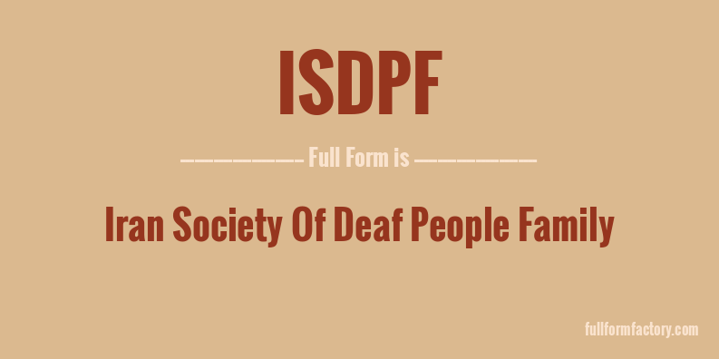 isdpf-full-form