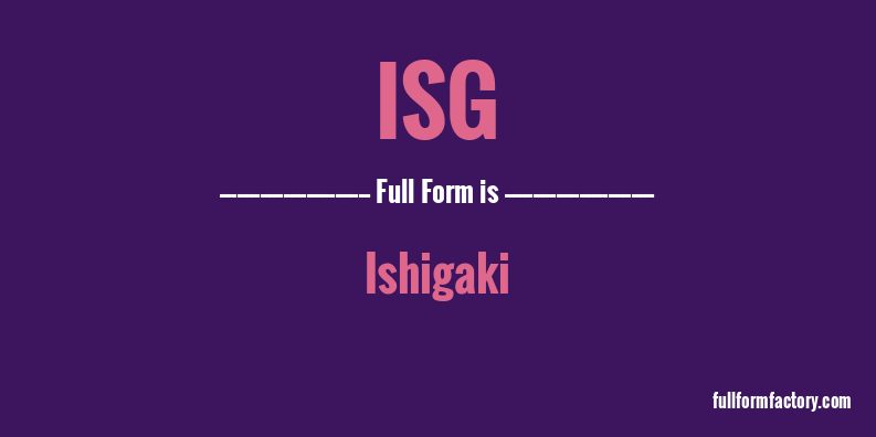 isg-full-form