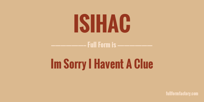 isihac-full-form