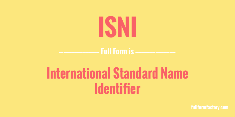 isni-full-form