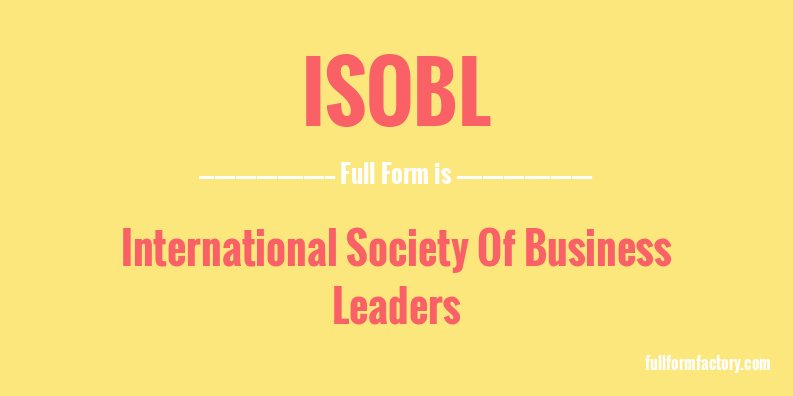 isobl-full-form
