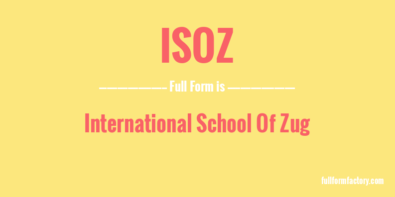 isoz-full-form