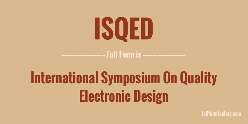 isqed-full-form
