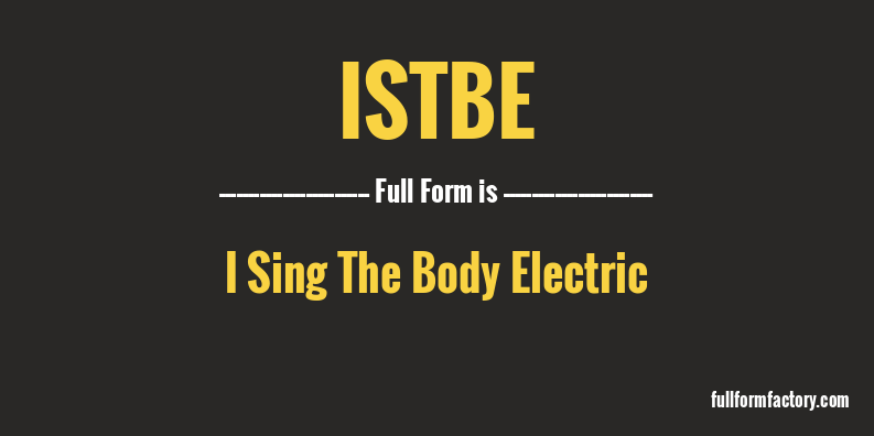 istbe-full-form