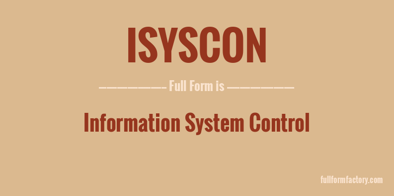 isyscon-full-form