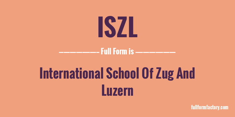 iszl-full-form