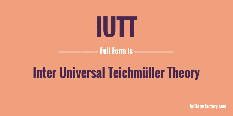 iutt-full-form