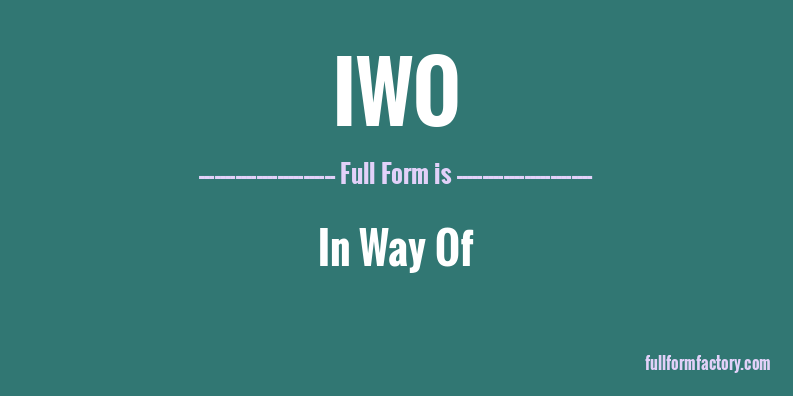 iwo-full-form