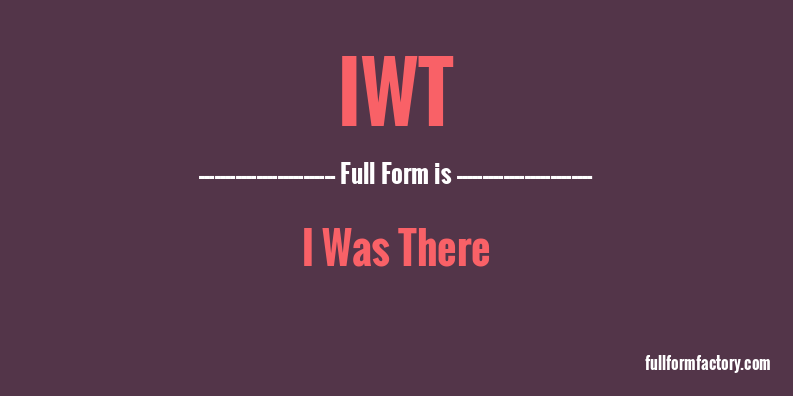 iwt-full-form