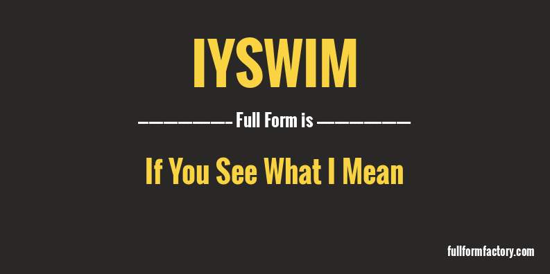 iyswim-full-form