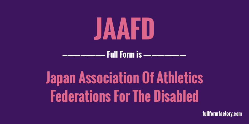 jaafd-full-form