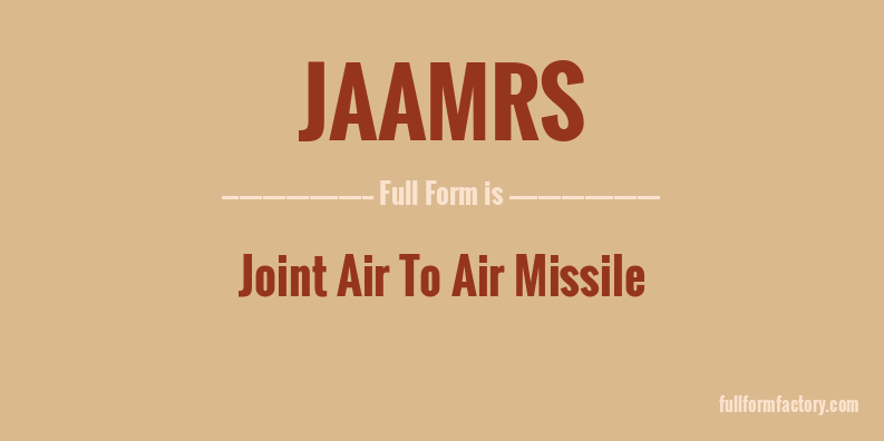 jaamrs-full-form
