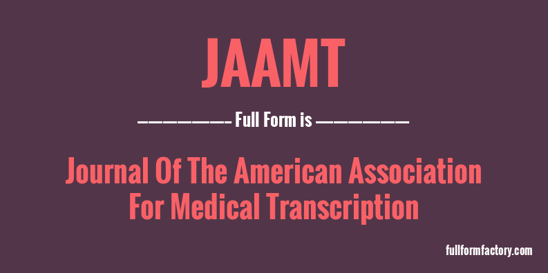 jaamt-full-form