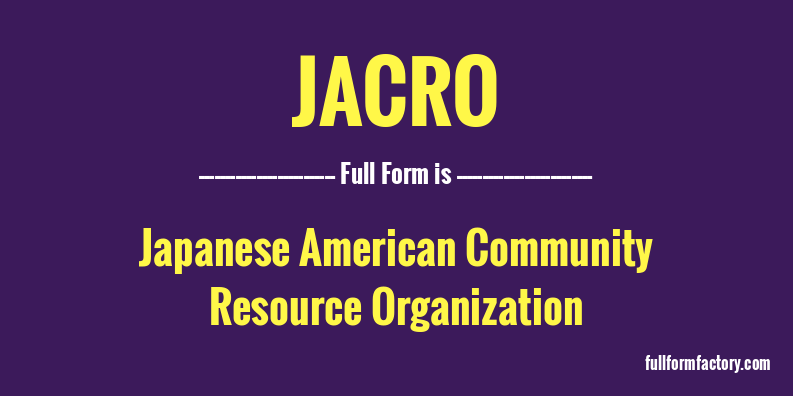jacro-full-form