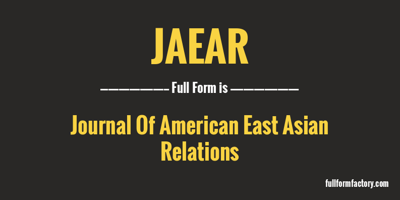 jaear-full-form