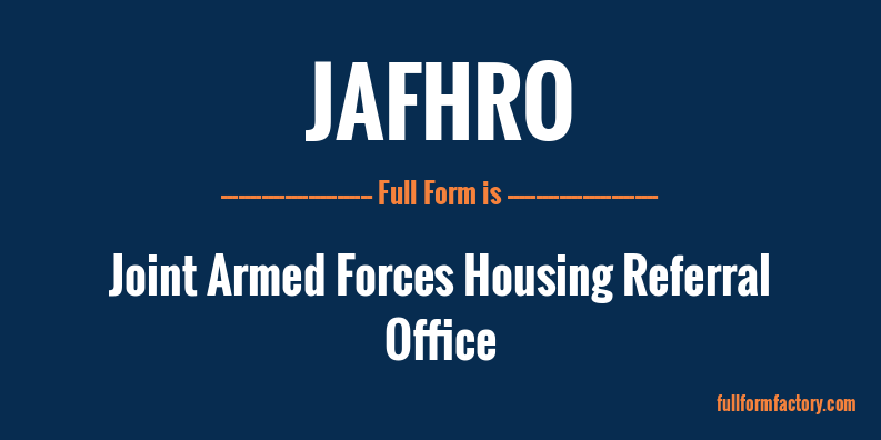 jafhro-full-form