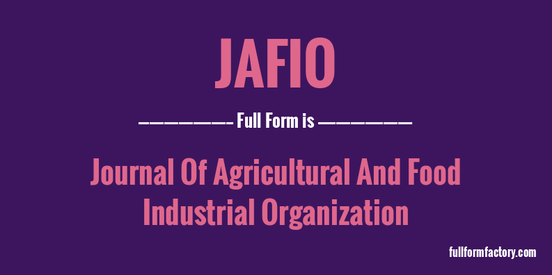 jafio-full-form