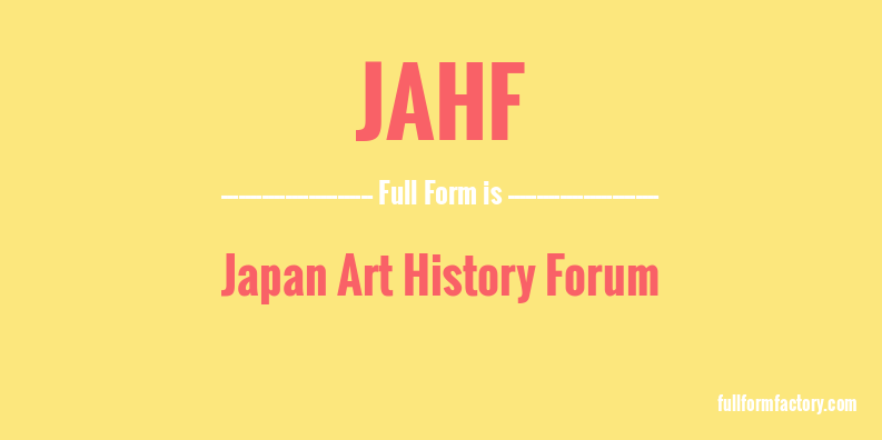 jahf-full-form