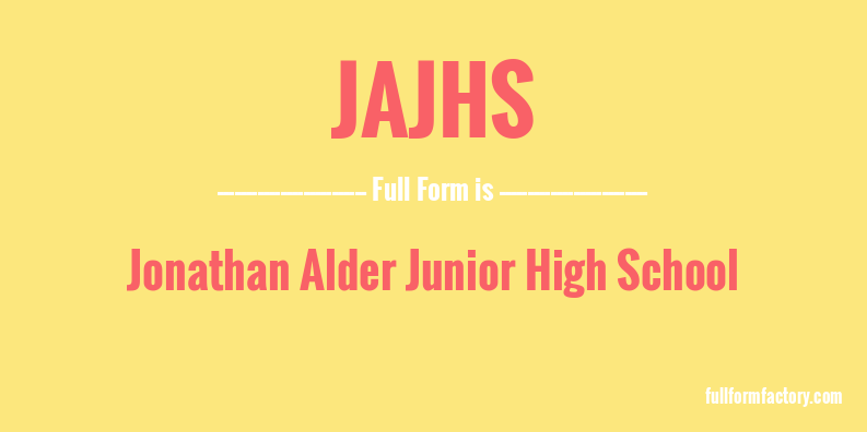 jajhs-full-form