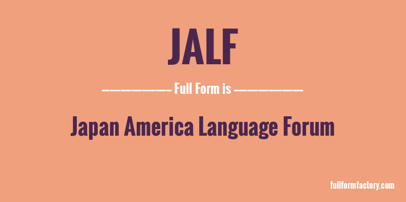 jalf-full-form