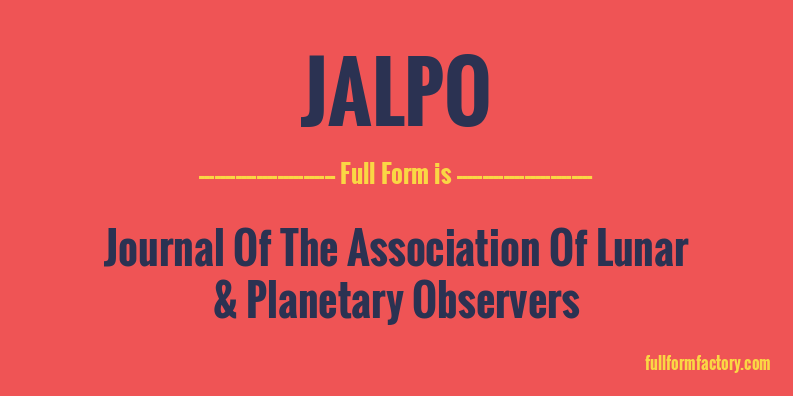 jalpo-full-form