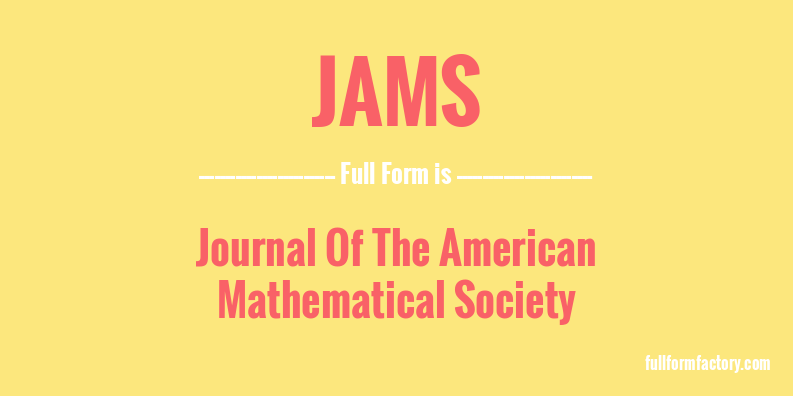 jams-full-form