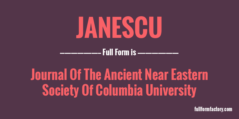 janescu-full-form