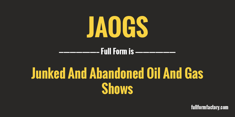 jaogs-full-form