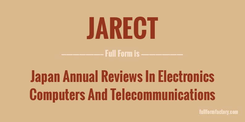 jarect-full-form