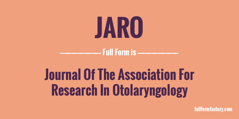 jaro-full-form