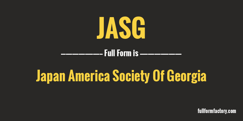 jasg-full-form