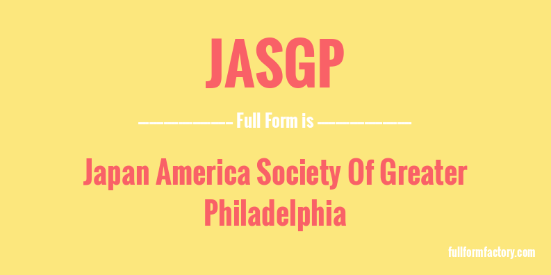 jasgp-full-form