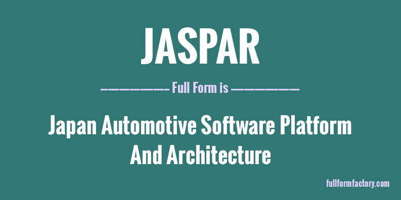 jaspar-full-form