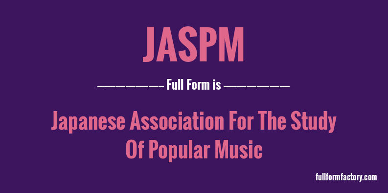 jaspm-full-form