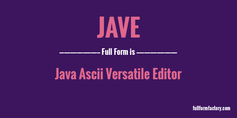 jave-full-form