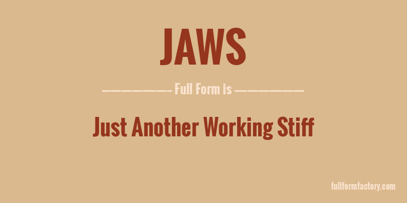 jaws-full-form