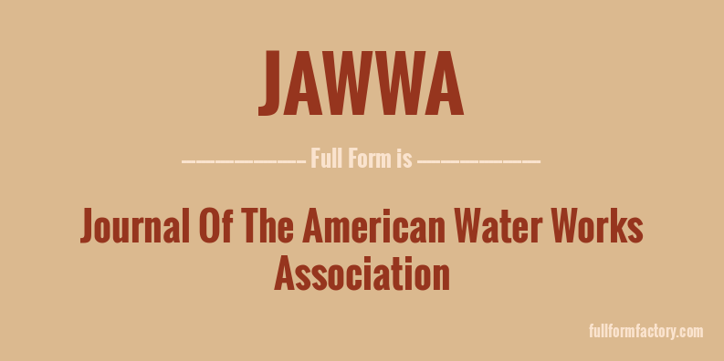 jawwa-full-form