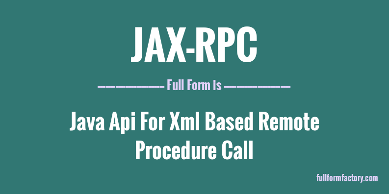 jax-rpc-full-form