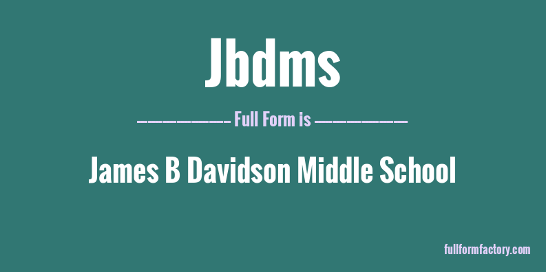 jbdms-full-form