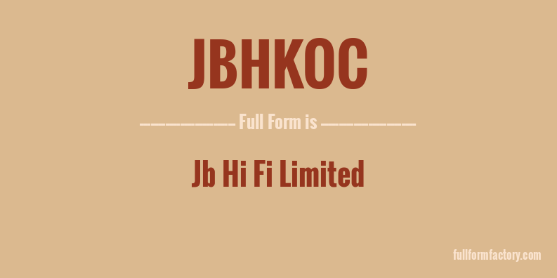 jbhkoc-full-form