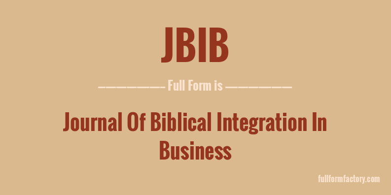 jbib-full-form
