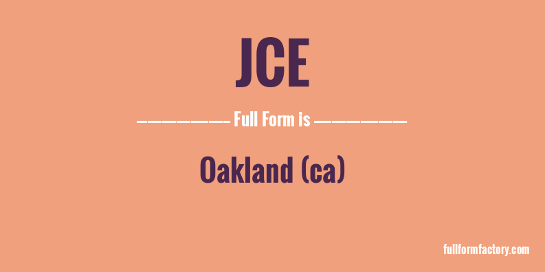 jce-full-form