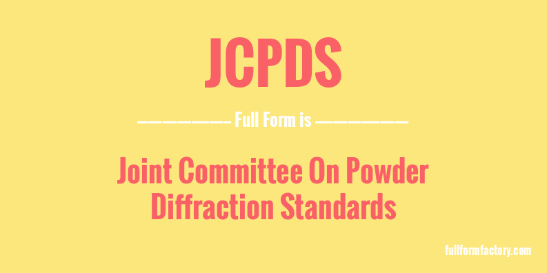 jcpds-full-form